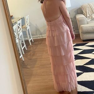 Pink ruffle dress- worn once